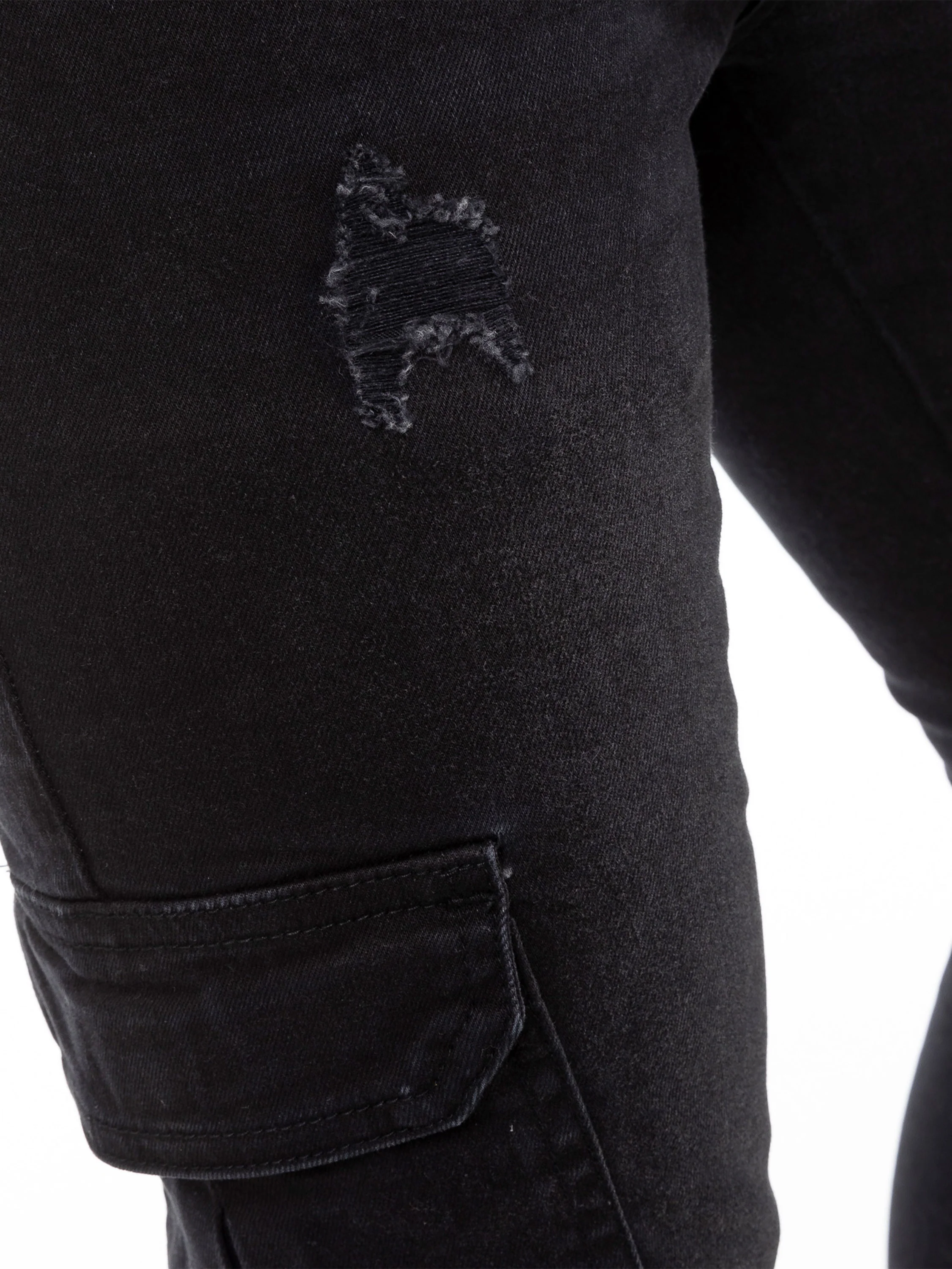 Mens Skinny Stretch Distressed Denim Jeans | Enzo Designer Menswear - Image 12