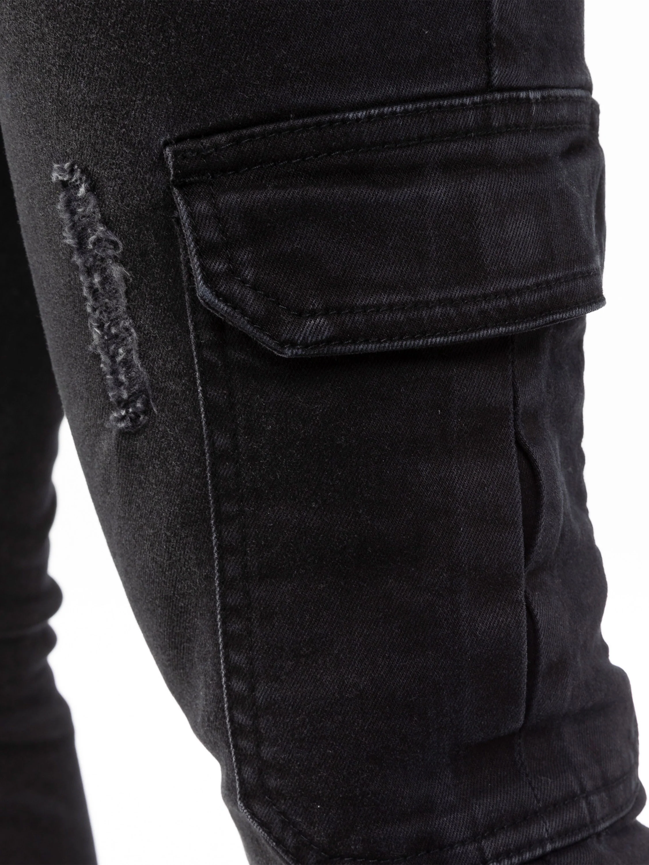 Mens Skinny Stretch Distressed Denim Jeans | Enzo Designer Menswear - Image 13