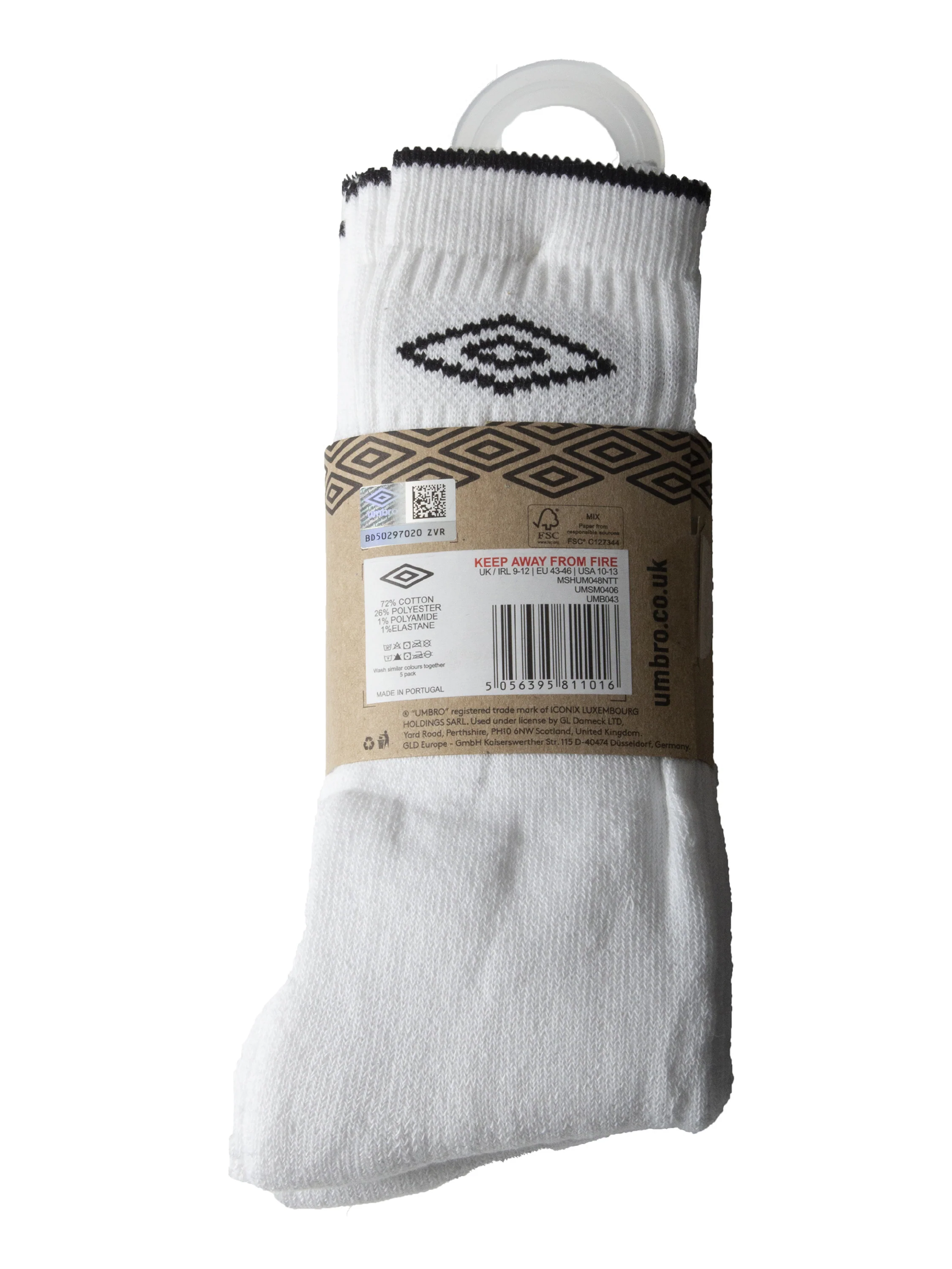 Mens Umbro Crew Socks | 5 Pairs - Image 12