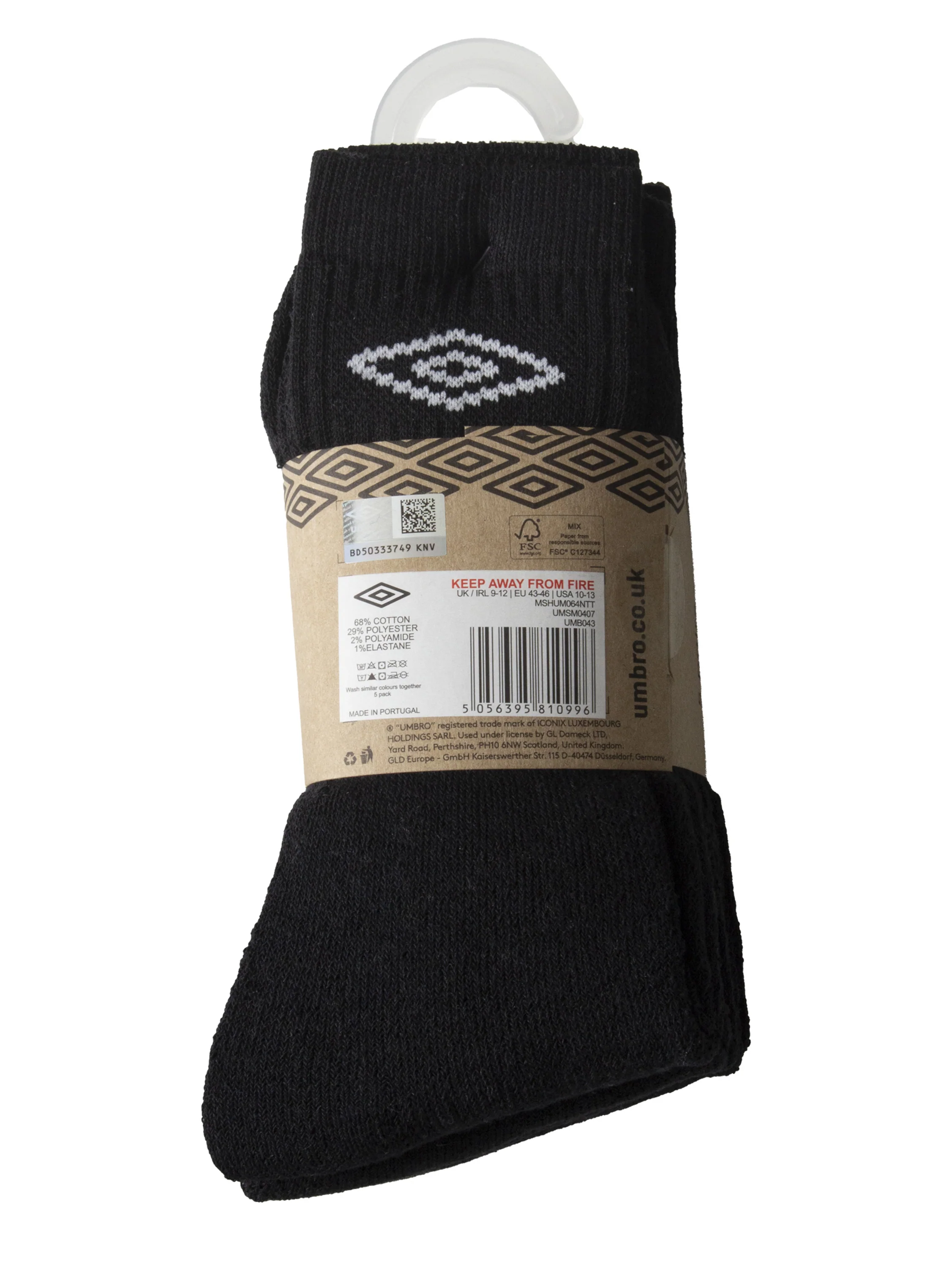 Mens Umbro Crew Socks | 5 Pairs - Image 6