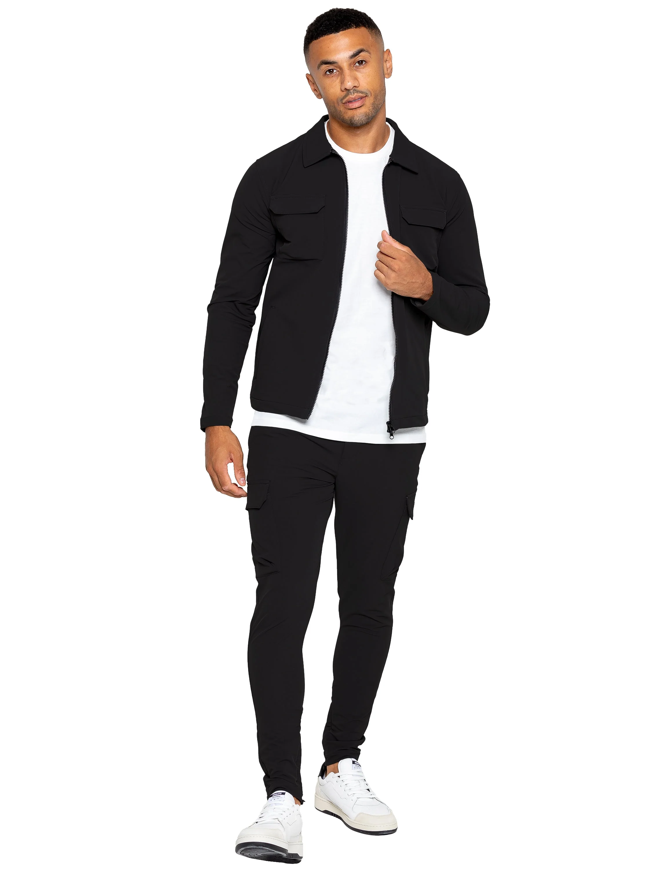 Enzo | Mens Cargo Shacket Tracksuit Set - Image 12