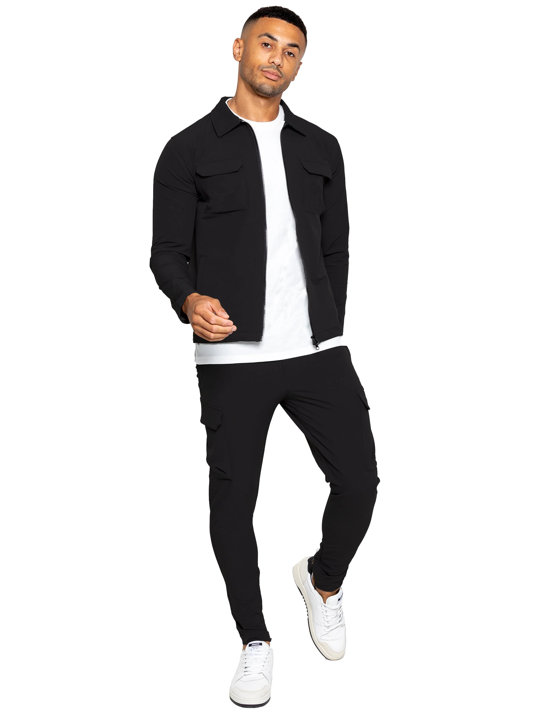 Enzo | Mens Cargo Shacket Tracksuit Set - Image 14
