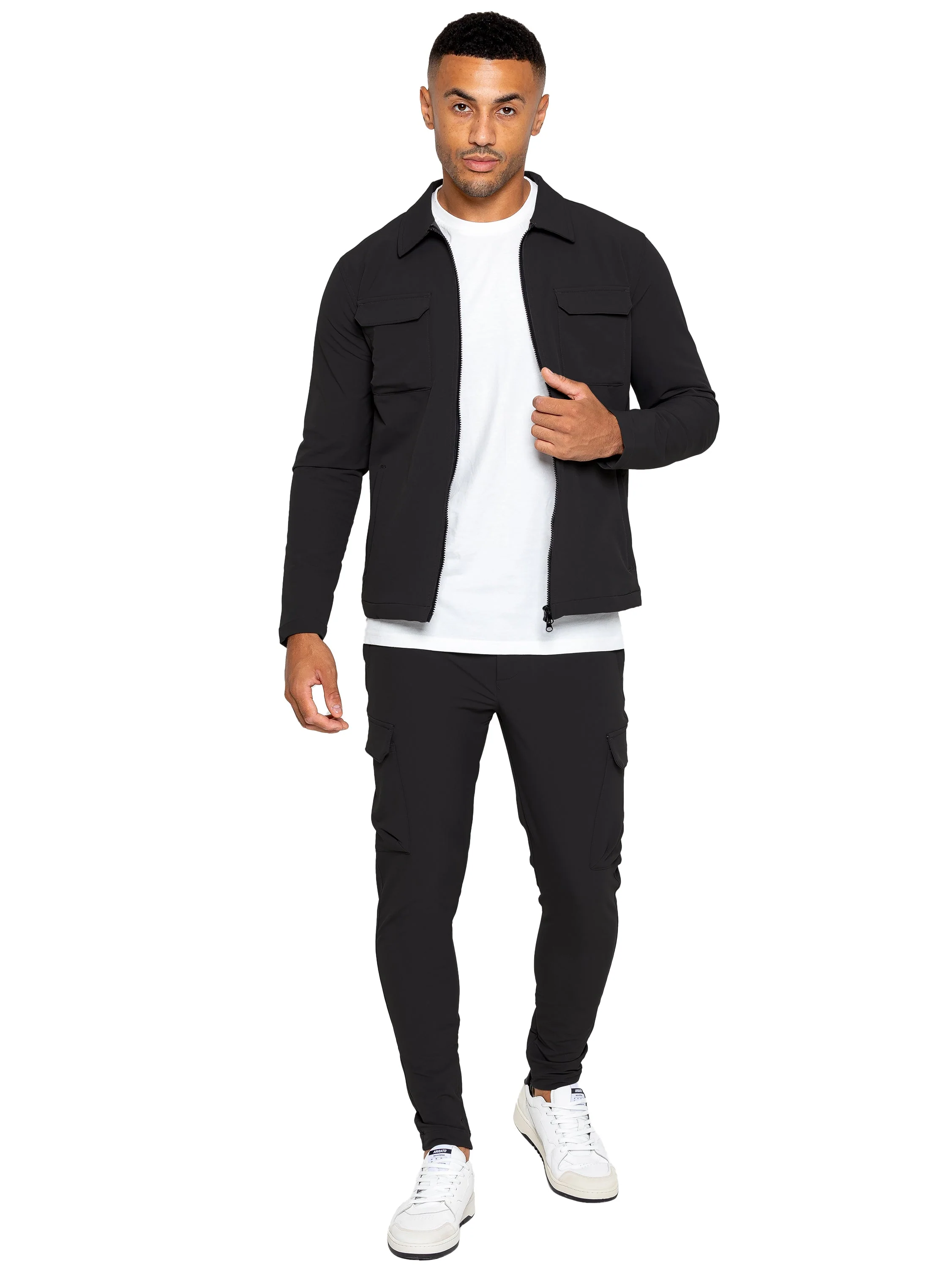 Enzo | Mens Cargo Shacket Tracksuit Set - Image 16