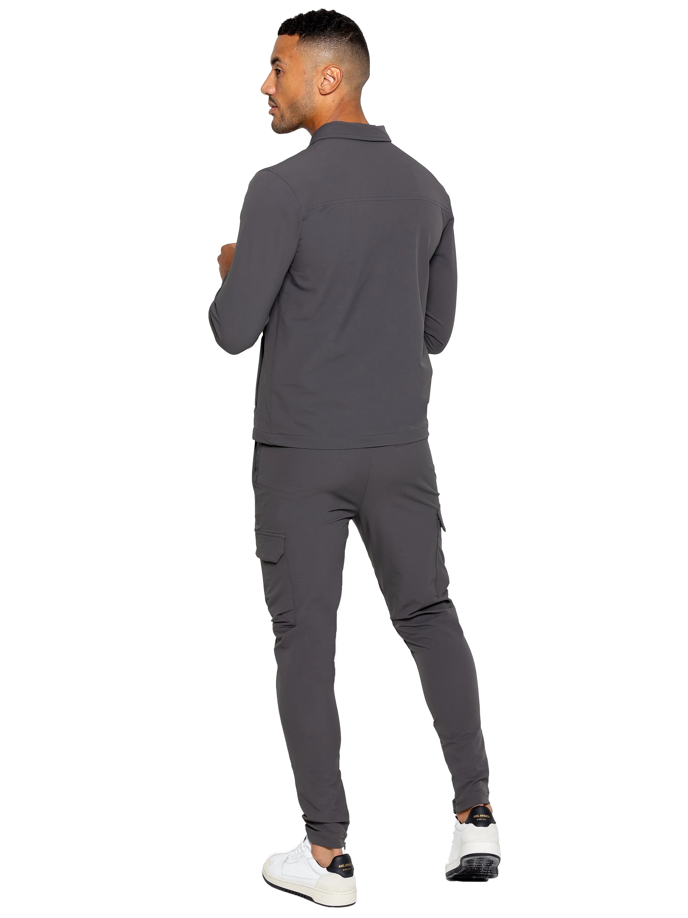 Enzo | Mens Cargo Shacket Tracksuit Set - Image 3