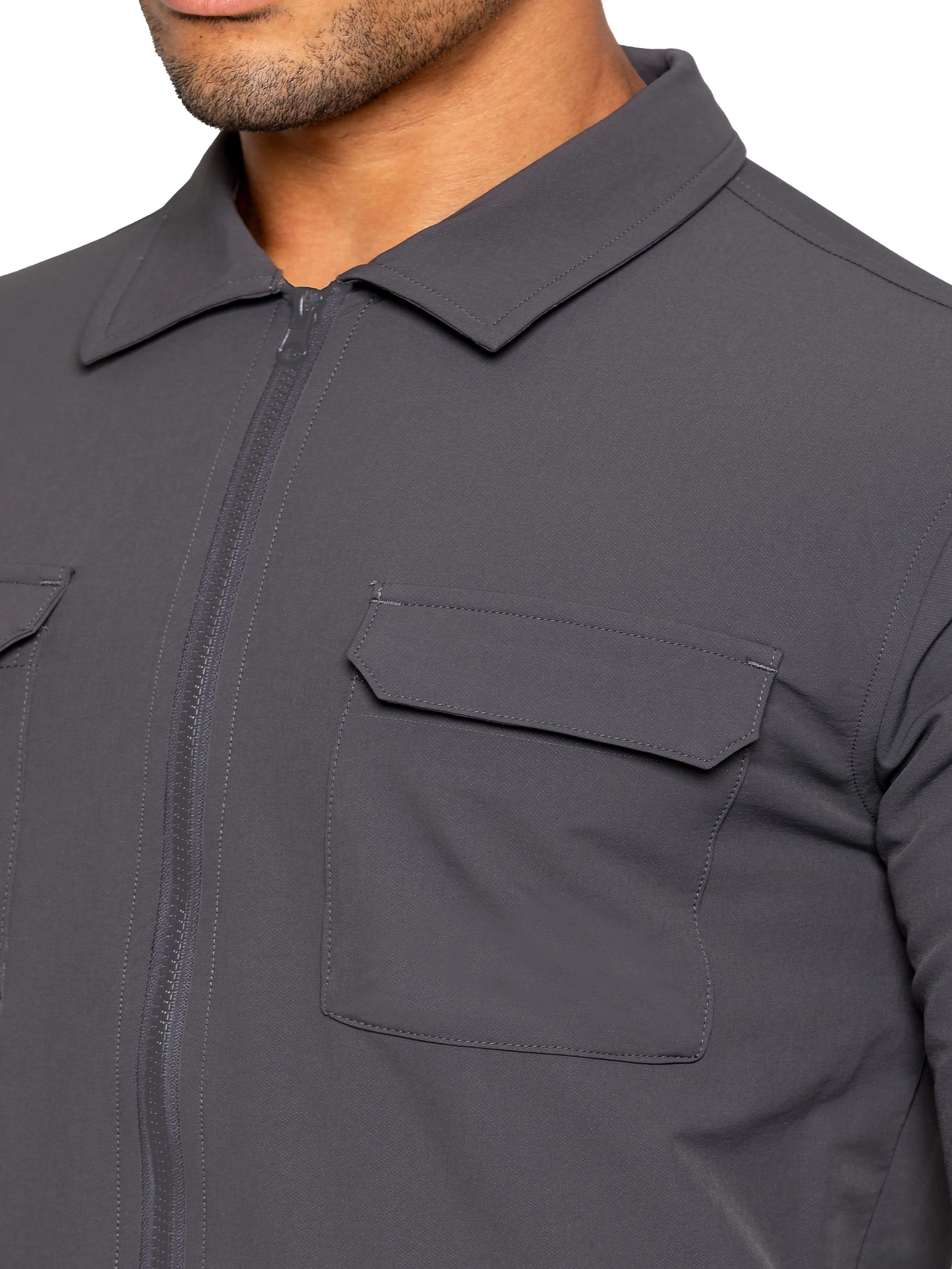 Enzo | Mens Cargo Shacket Tracksuit Set - Image 8