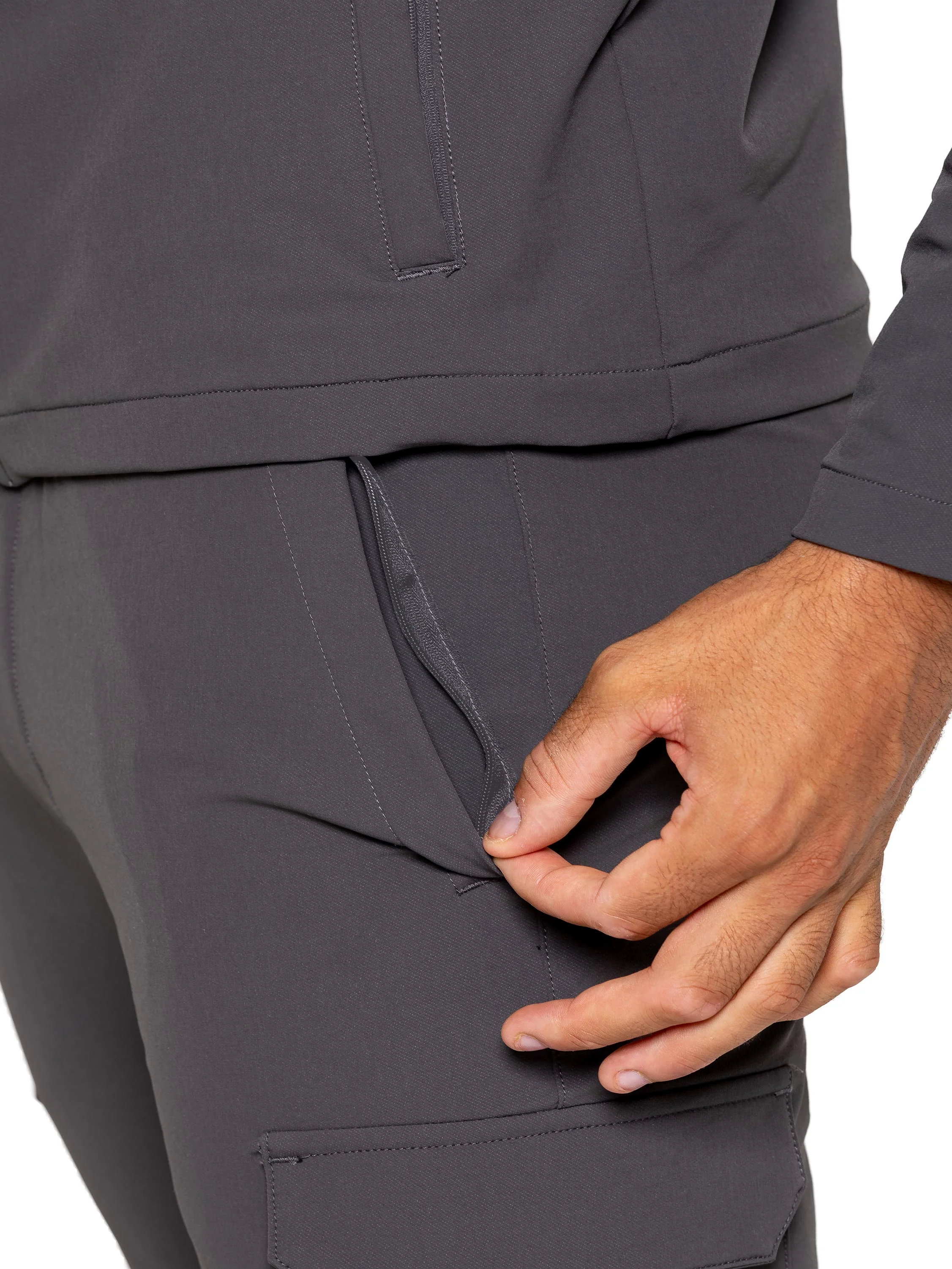 Enzo | Mens Cargo Shacket Tracksuit Set - Image 9