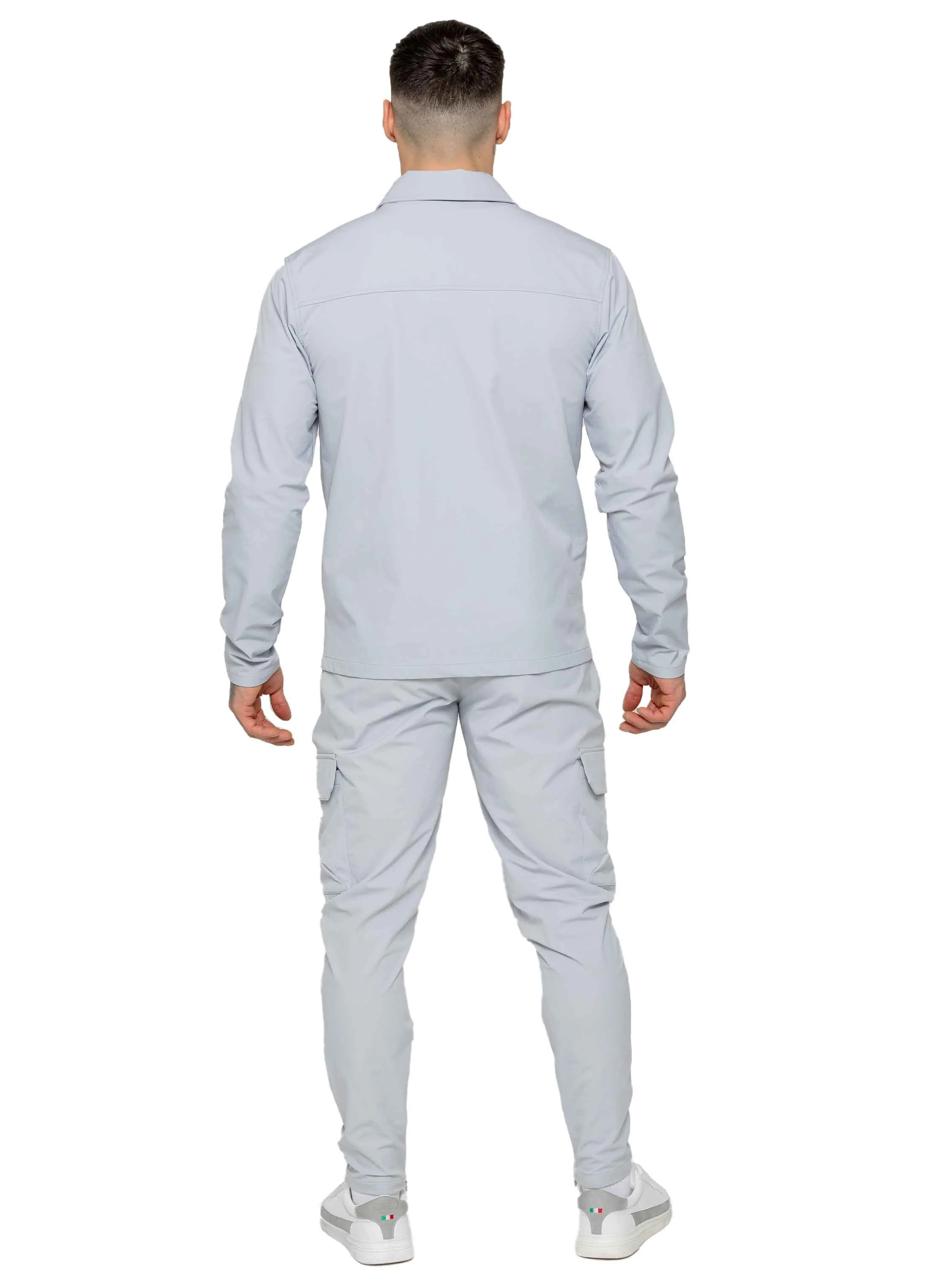 Enzo | Mens Cargo Shacket Tracksuit Set - Image 13