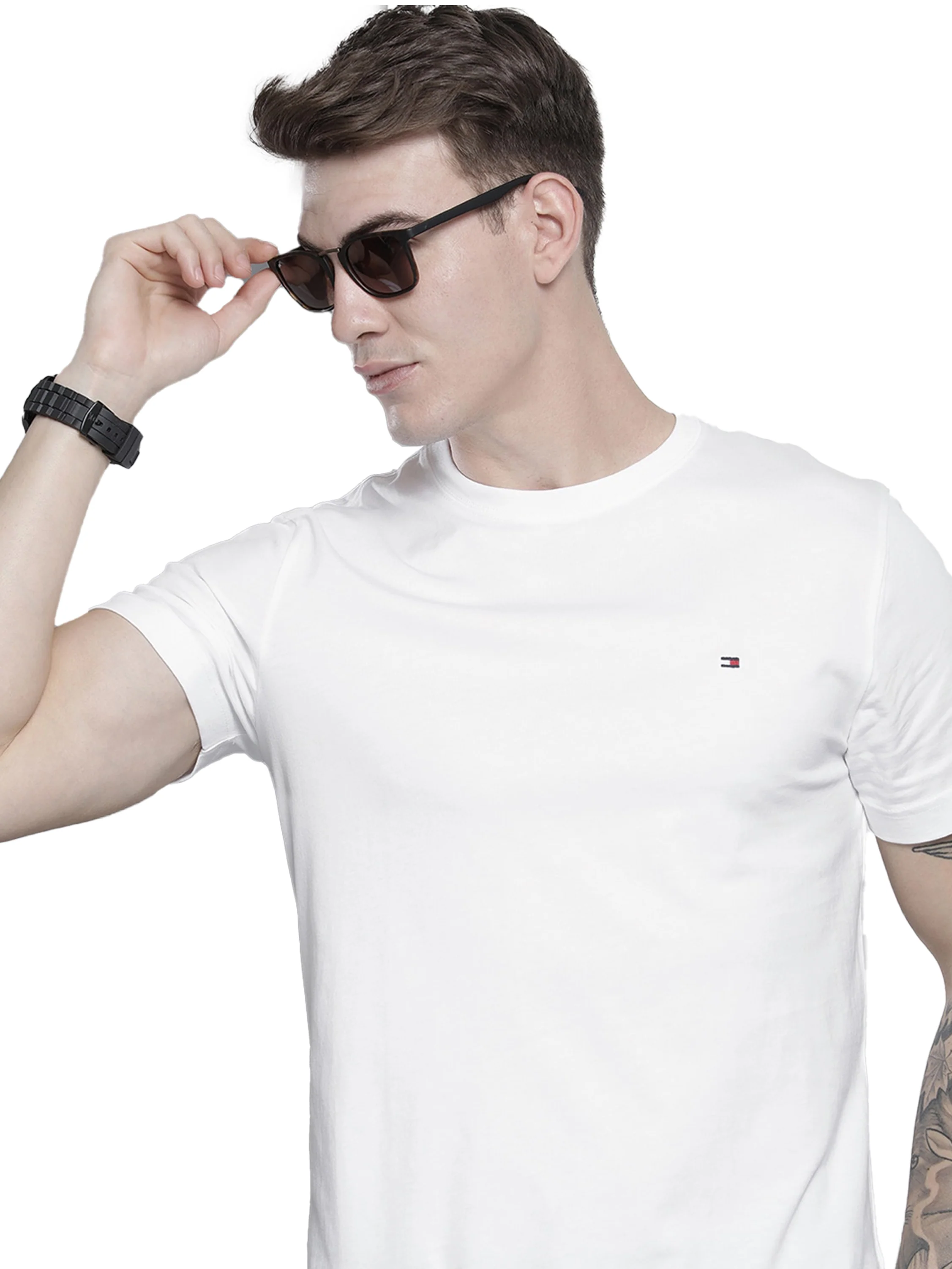 Tommy Hilfiger Mens T Shirt Core Slim Fit Crew Neck T-Shirt - Image 10