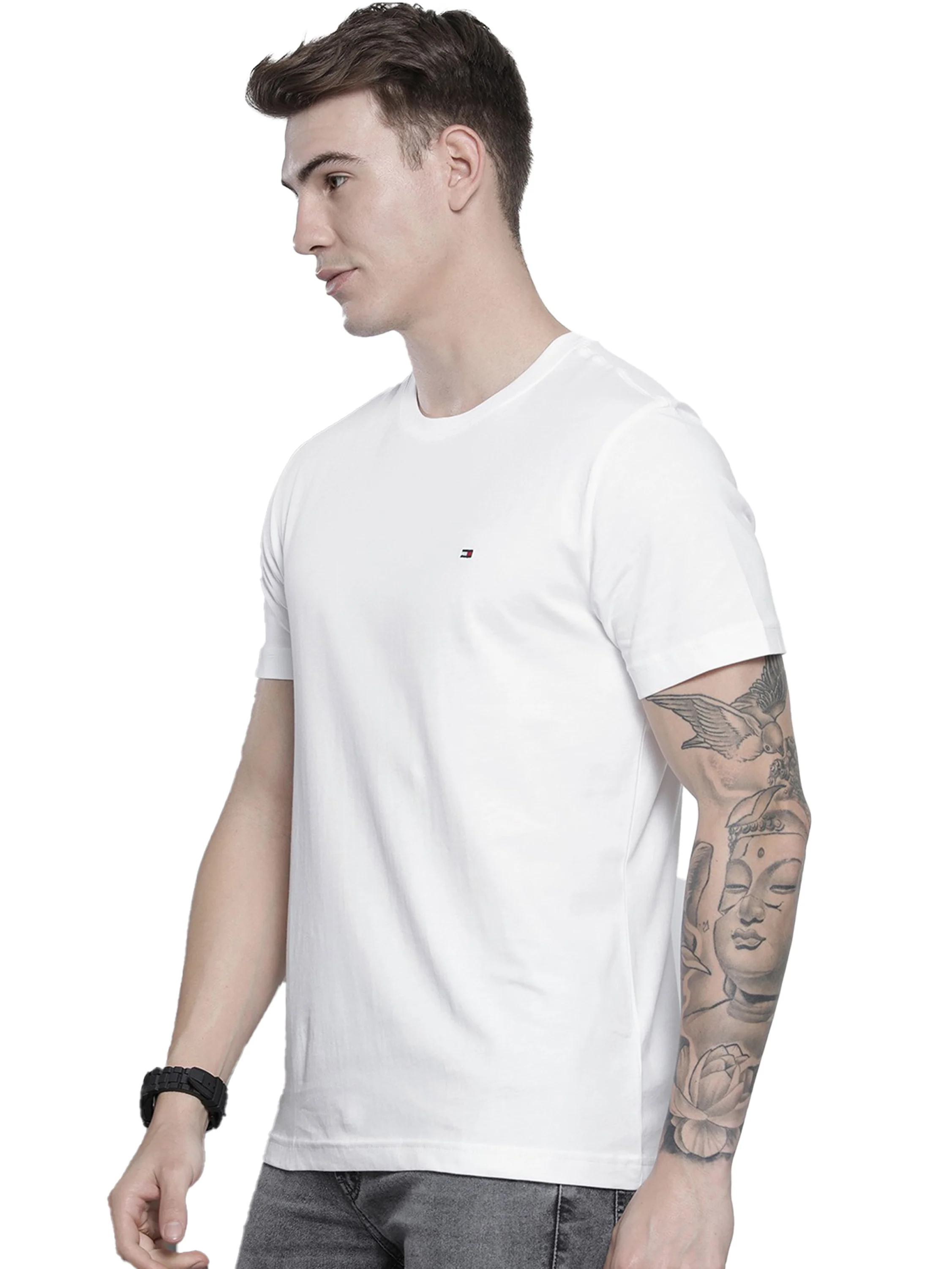 Tommy Hilfiger Mens T Shirt Core Slim Fit Crew Neck T-Shirt - Image 11