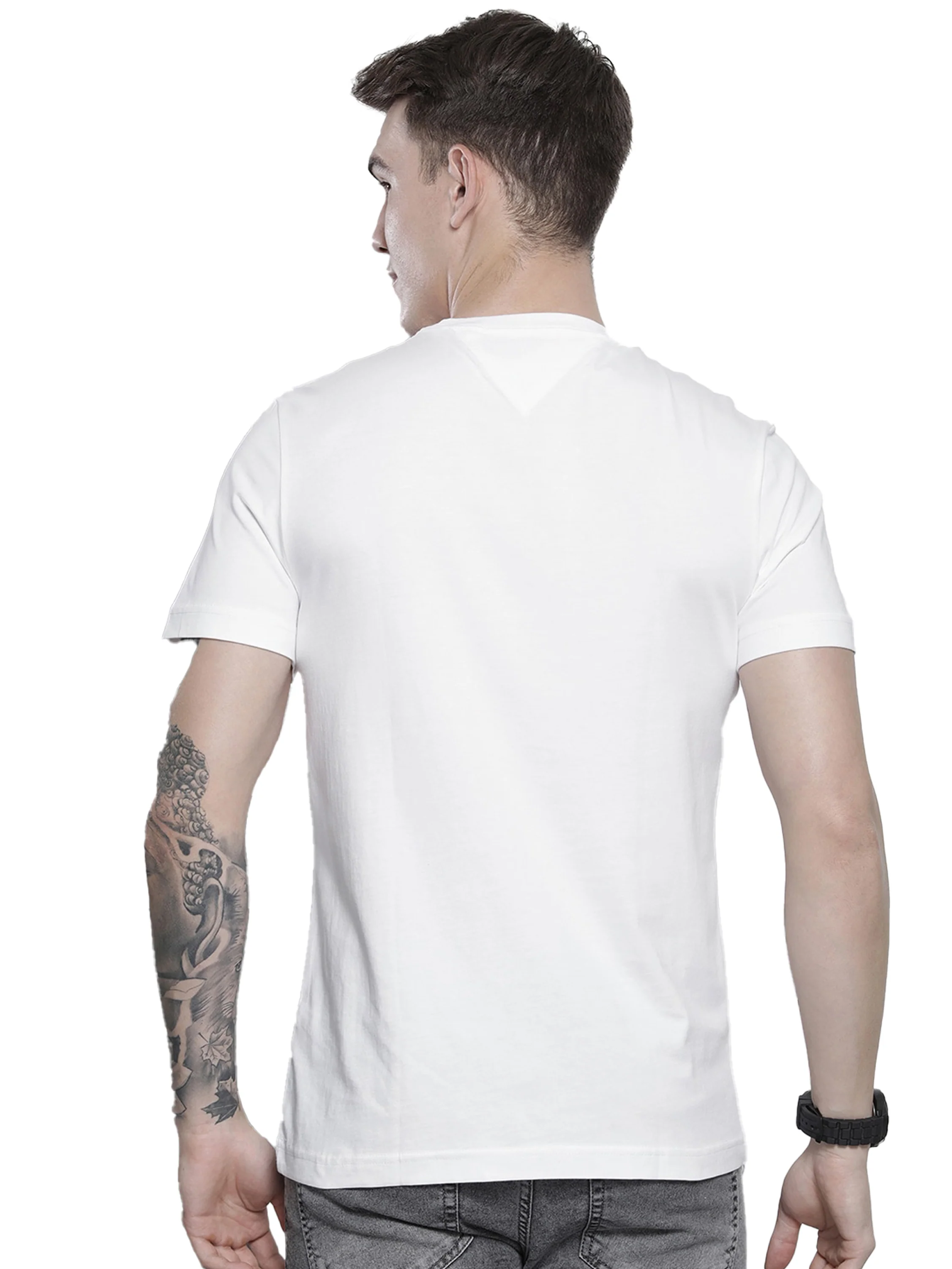 Tommy Hilfiger Mens T Shirt Core Slim Fit Crew Neck T-Shirt - Image 8