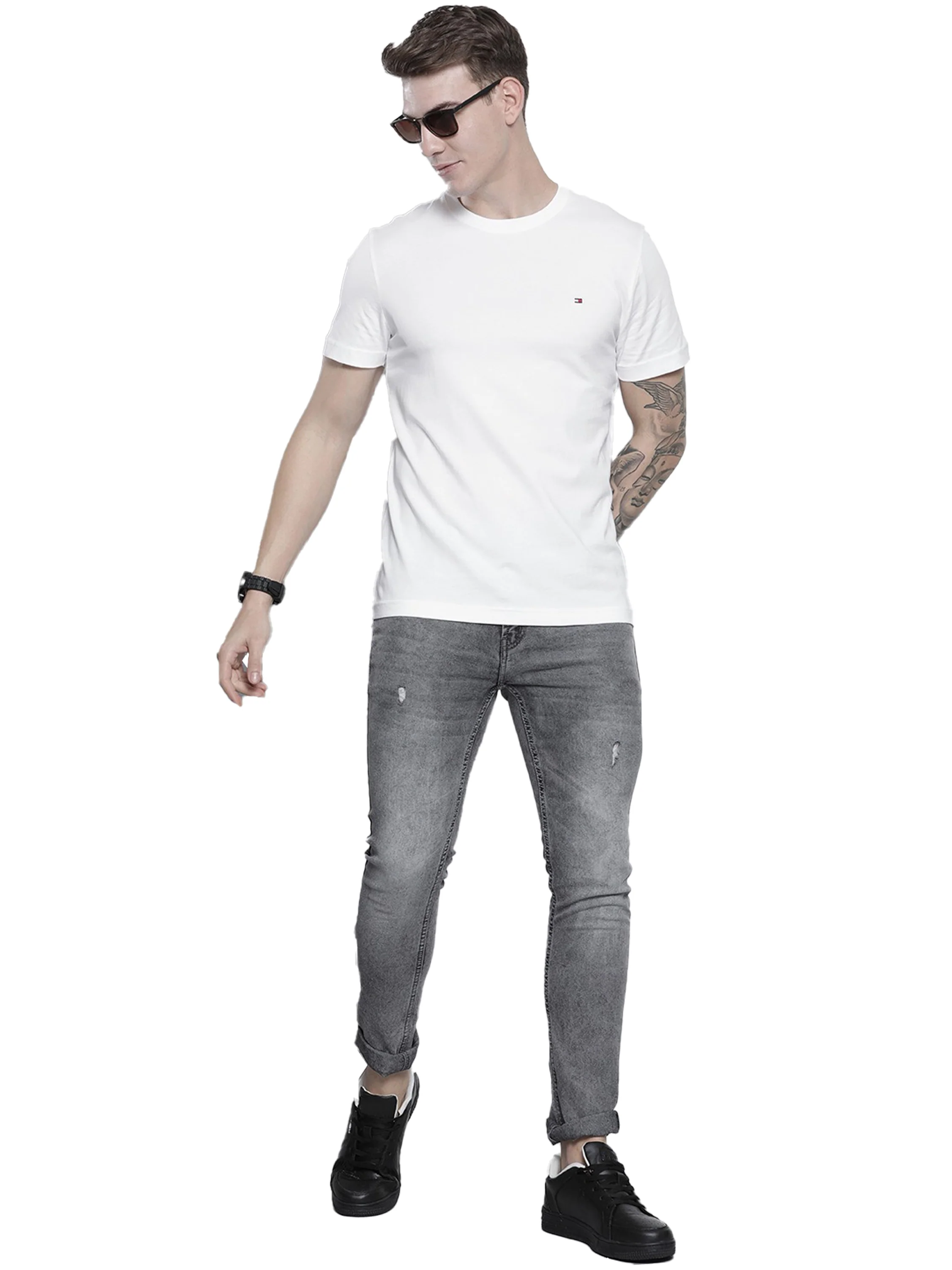 Tommy Hilfiger Mens T Shirt Core Slim Fit Crew Neck T-Shirt - Image 9