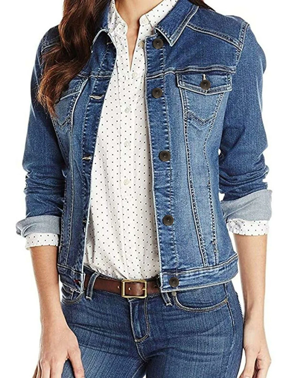 Enzo | Womens Classic Denim Jacket - Image 15
