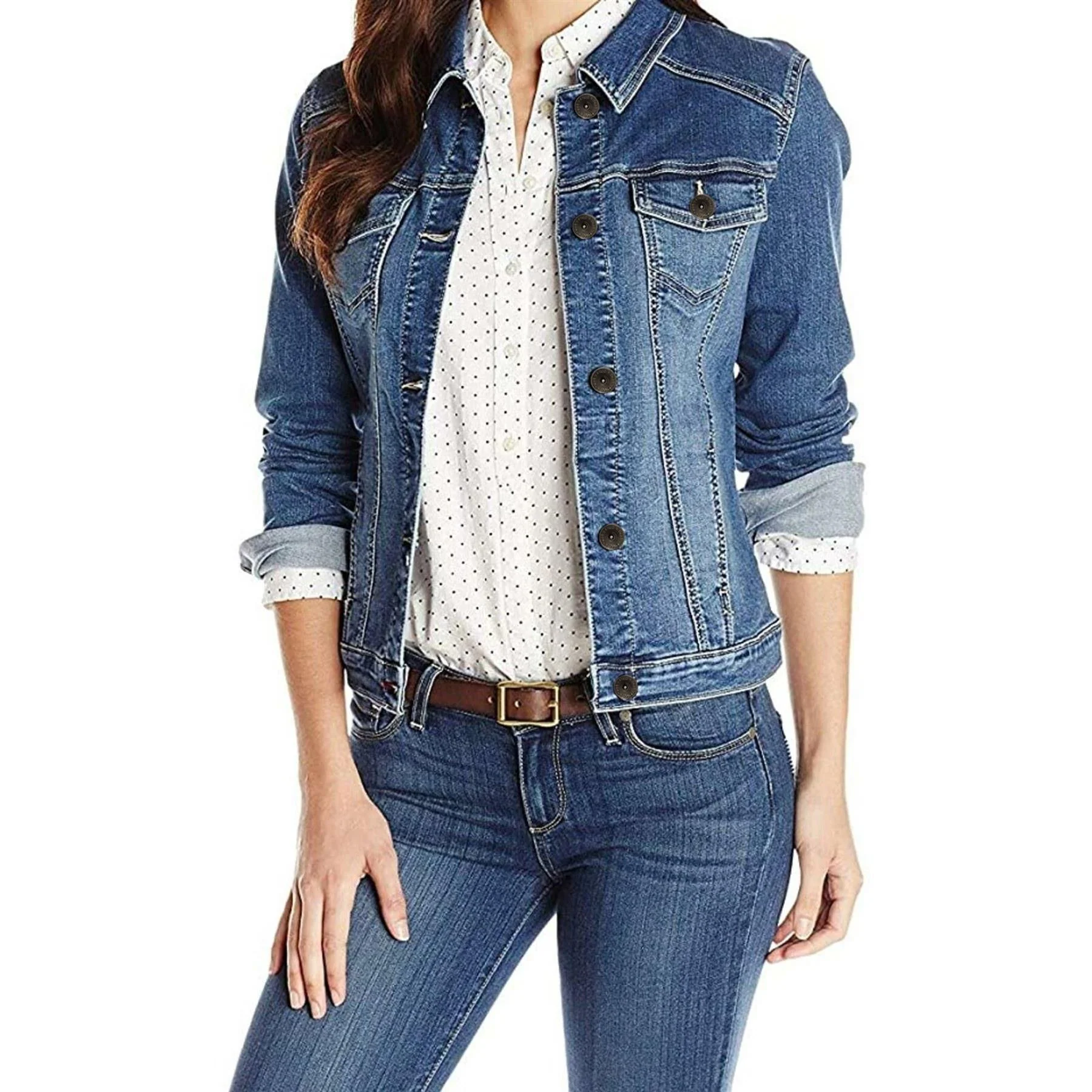 Enzo | Womens Classic Denim Jacket - Image 8