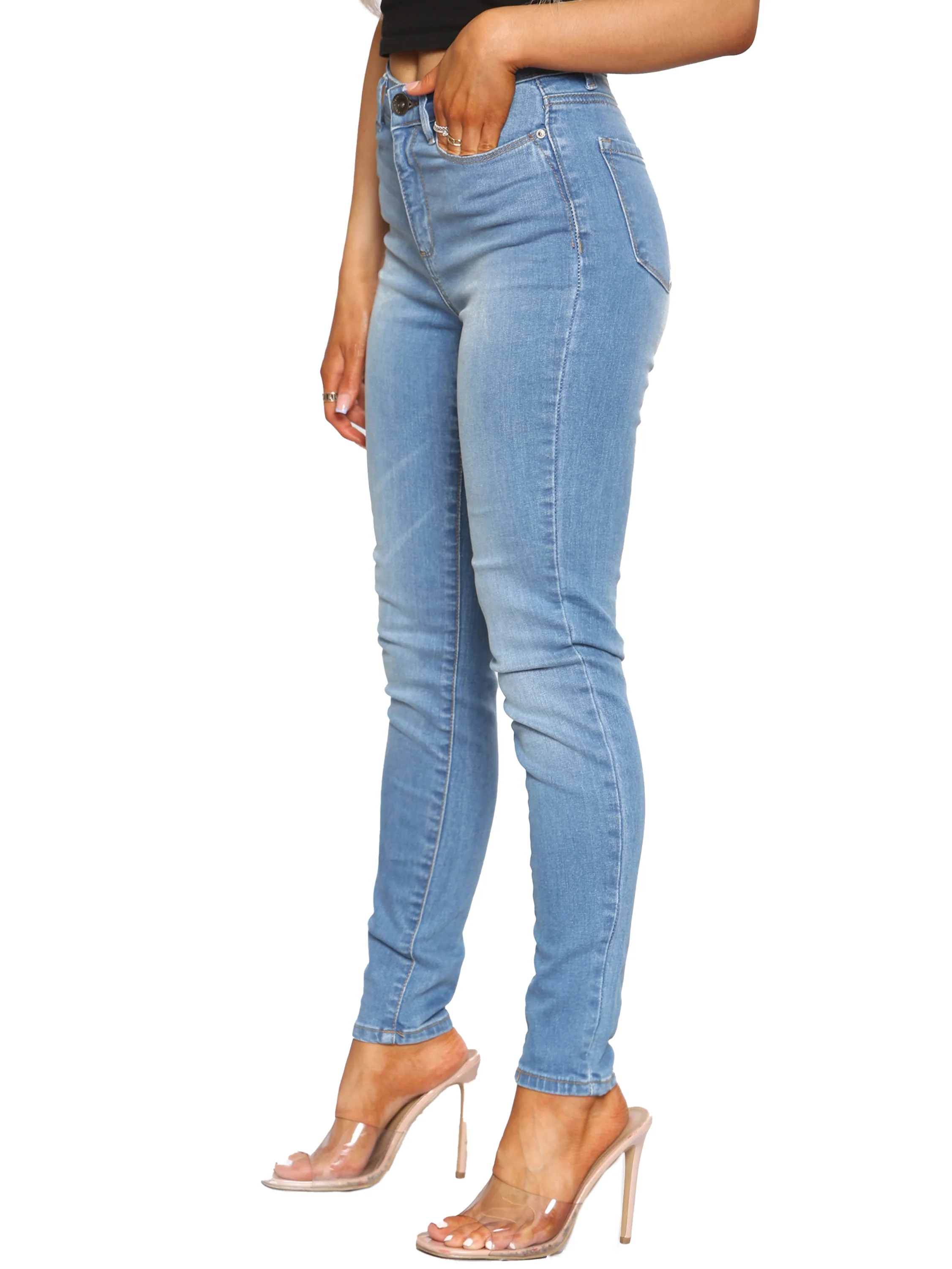 Enzo | Womens Skinny Stretch Denim Jeans - Image 10