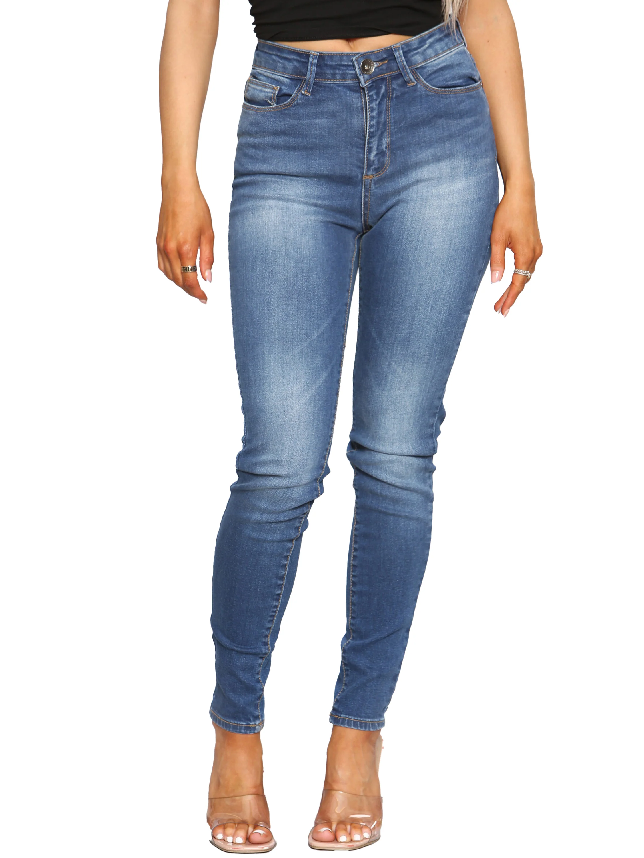 Enzo | Womens Skinny Stretch Denim Jeans - Image 13