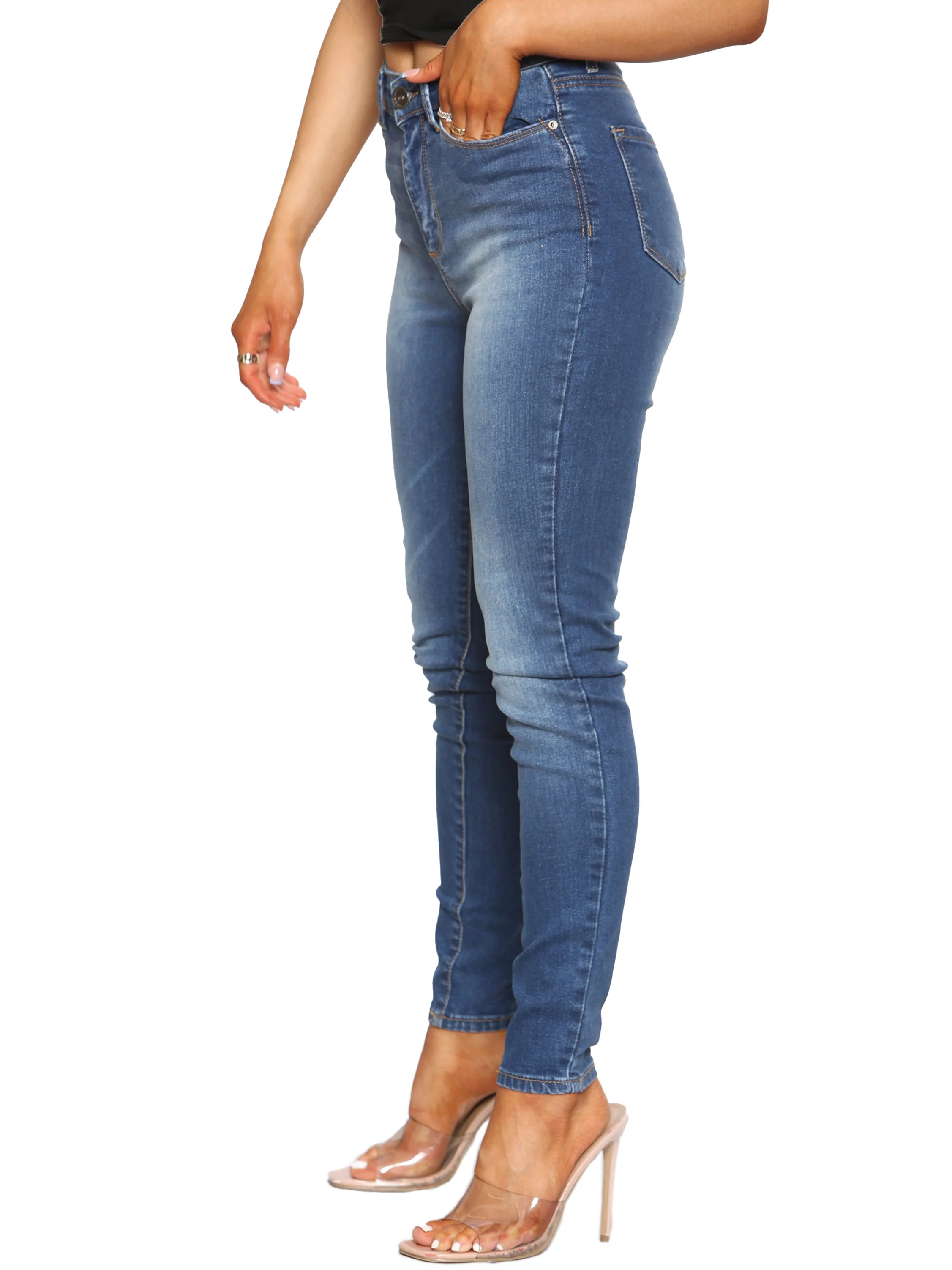Enzo | Womens Skinny Stretch Denim Jeans - Image 16
