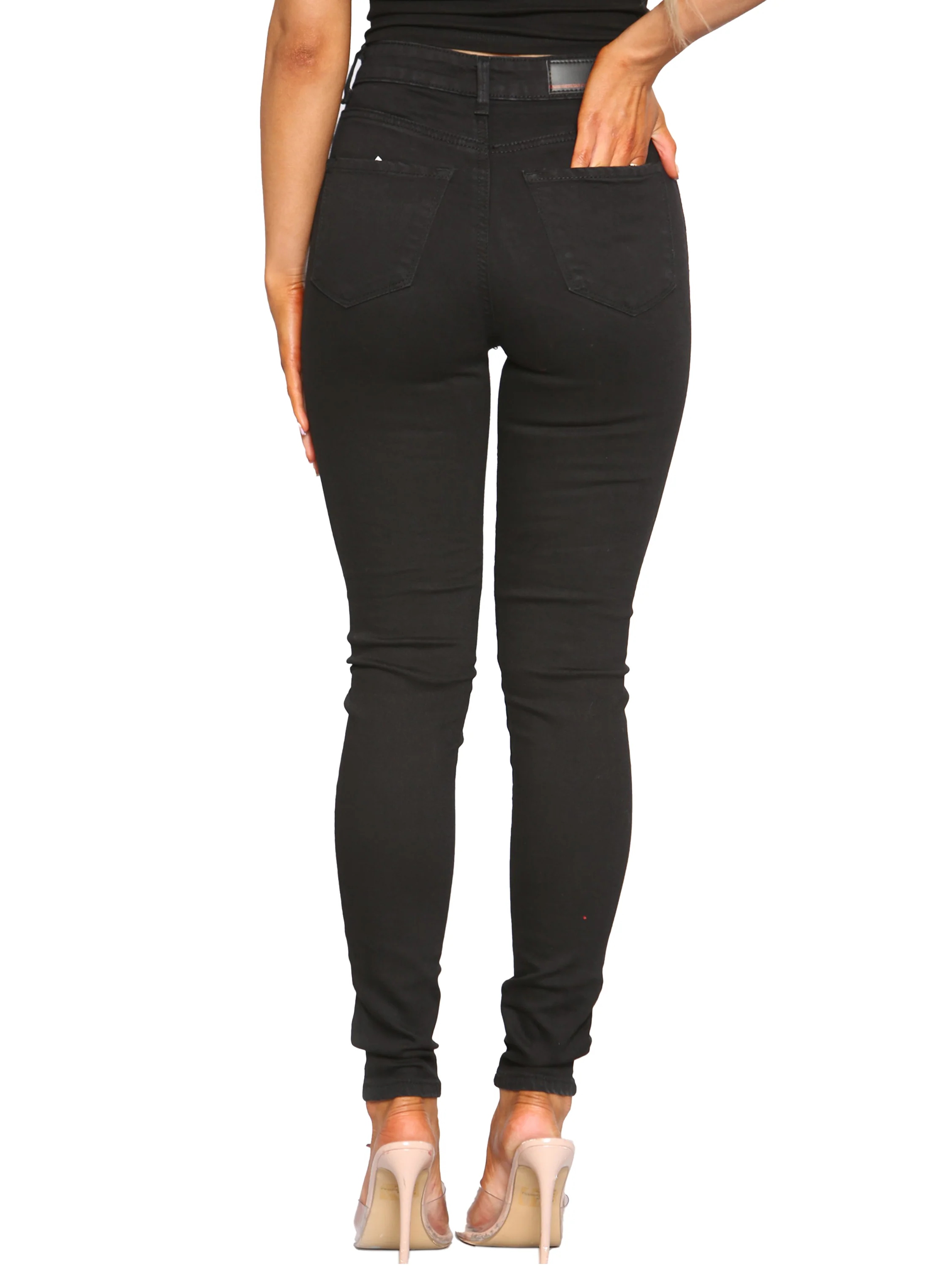 Enzo | Womens Skinny Stretch Denim Jeans - Image 4