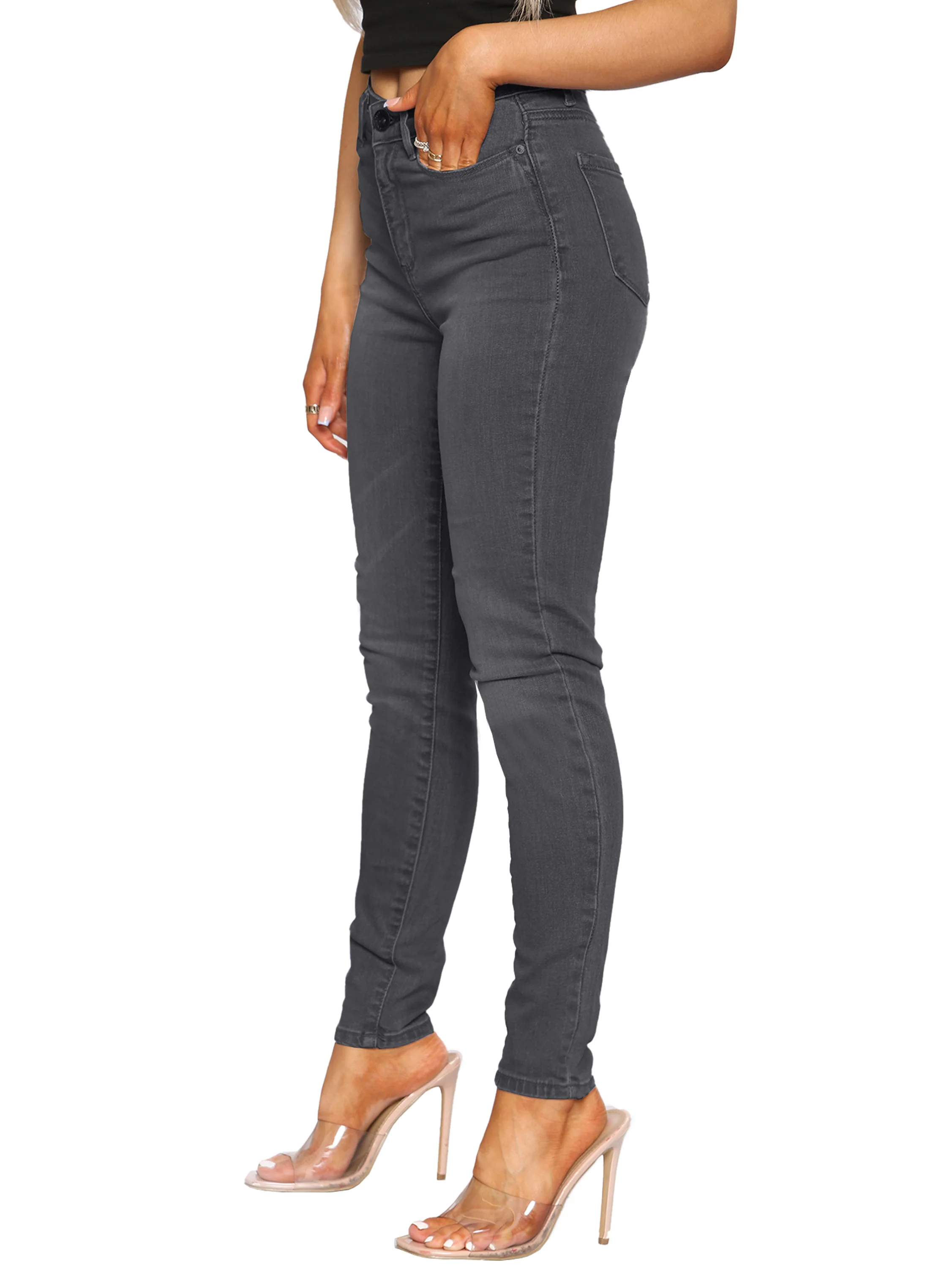 Enzo | Womens Skinny Stretch Denim Jeans - Image 6
